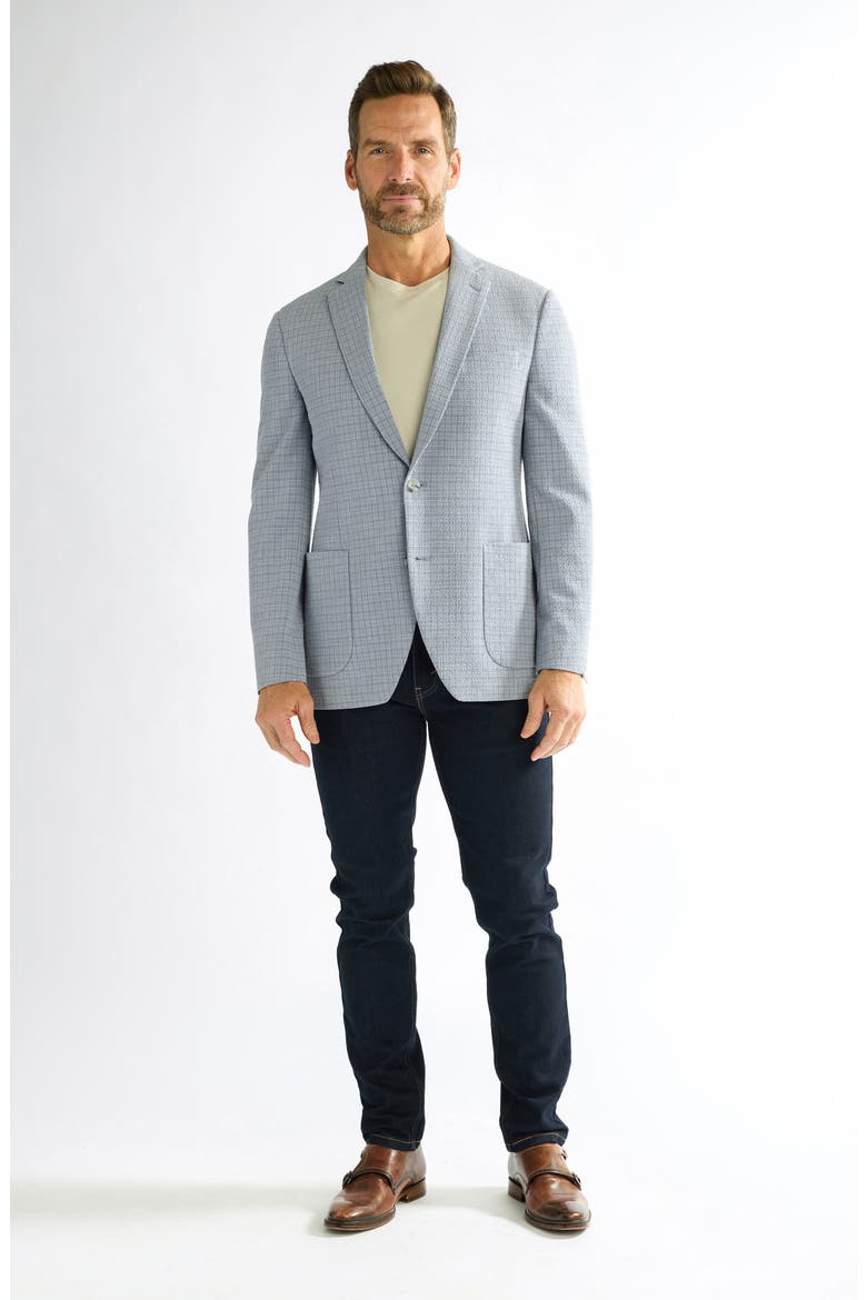 Seersucker Check Sport Coat, Alternate, color, GREY