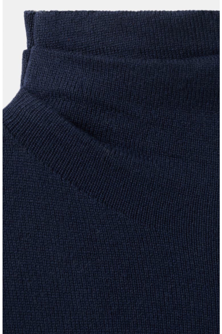 Draped Turtleneck Sweater, Alternate, color, NAVY