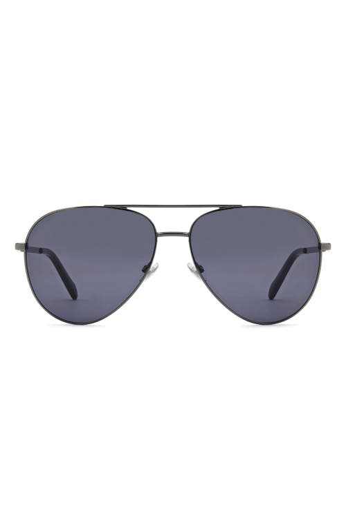 Fossil 60mm Pilot Sunglasses in Dark Ruthenium/Grey 