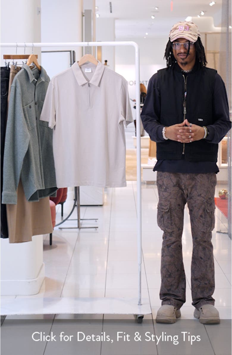 Zip Cotton Blend Polo, sales video thumbnail