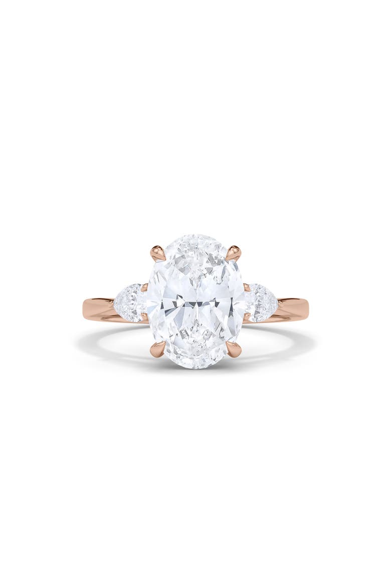 Oval & Pear Cut Lab Created Diamond Ring, Alternate, color, 18K ROSE GOLD
