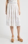 Treasure & Bond Cotton Eyelet Midi Skirt