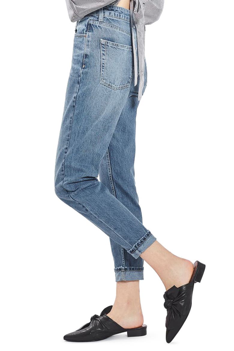 Mom Jeans, Alternate, color, LIGHT DENIM