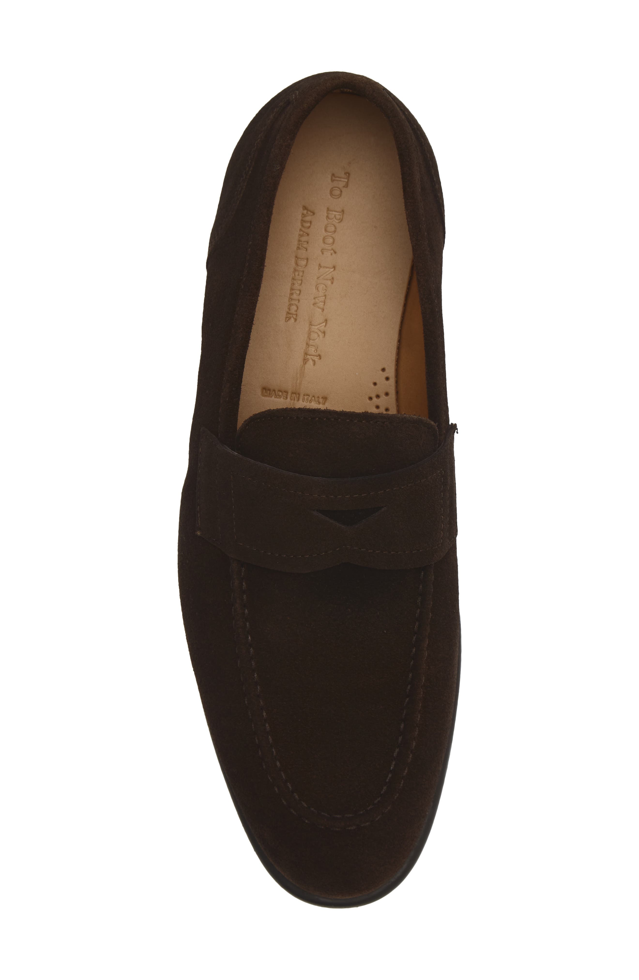 Baker Penny Loafer, Alternate, color, SUEDE CAFFE
