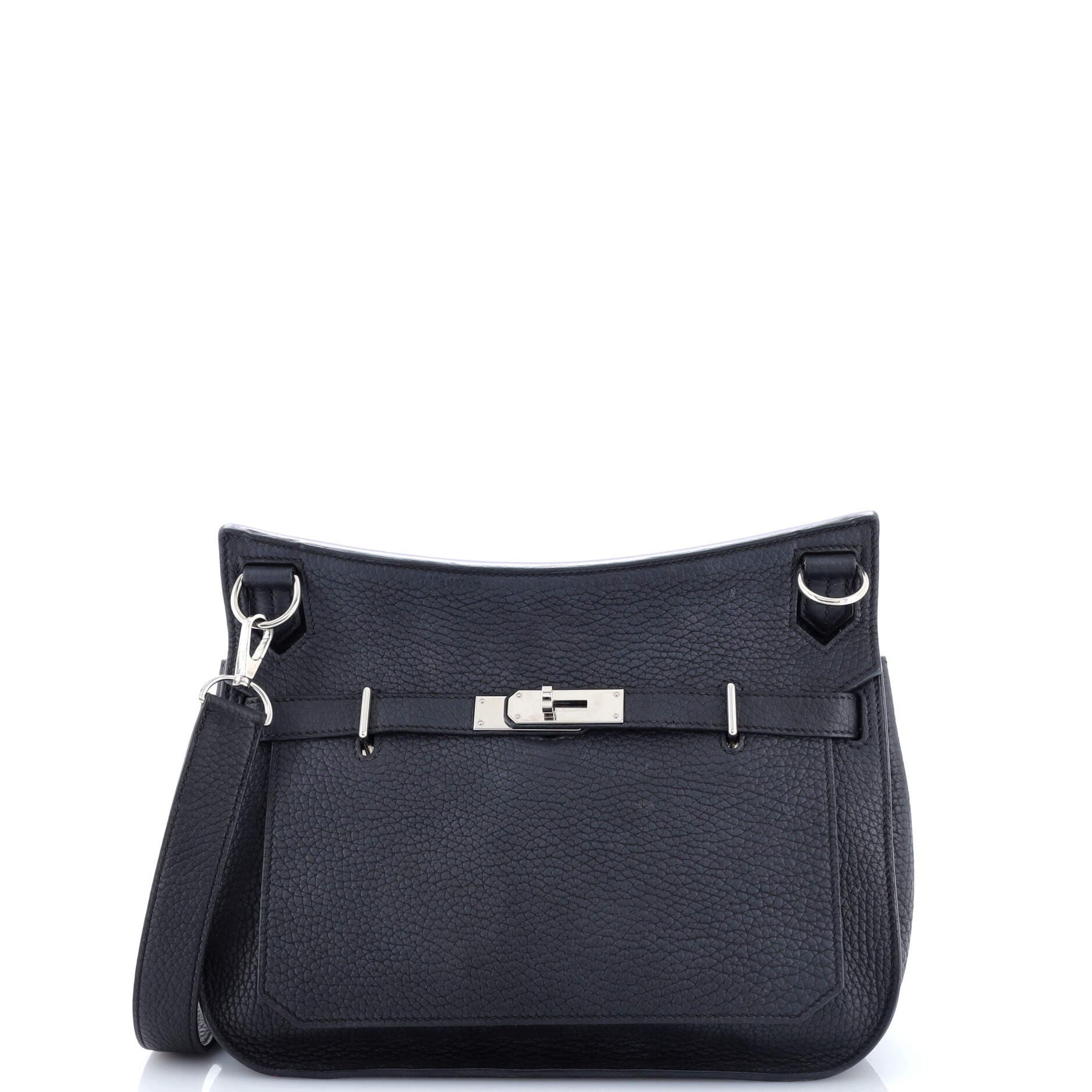 Pre-Owned Hermes Jypsiere Bag Clemence 28, Main, color, Noir