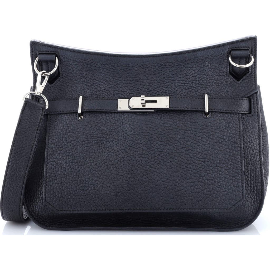 Pre-owned Hermes Hermes Jypsiere Bag Clemence 28 In Black
