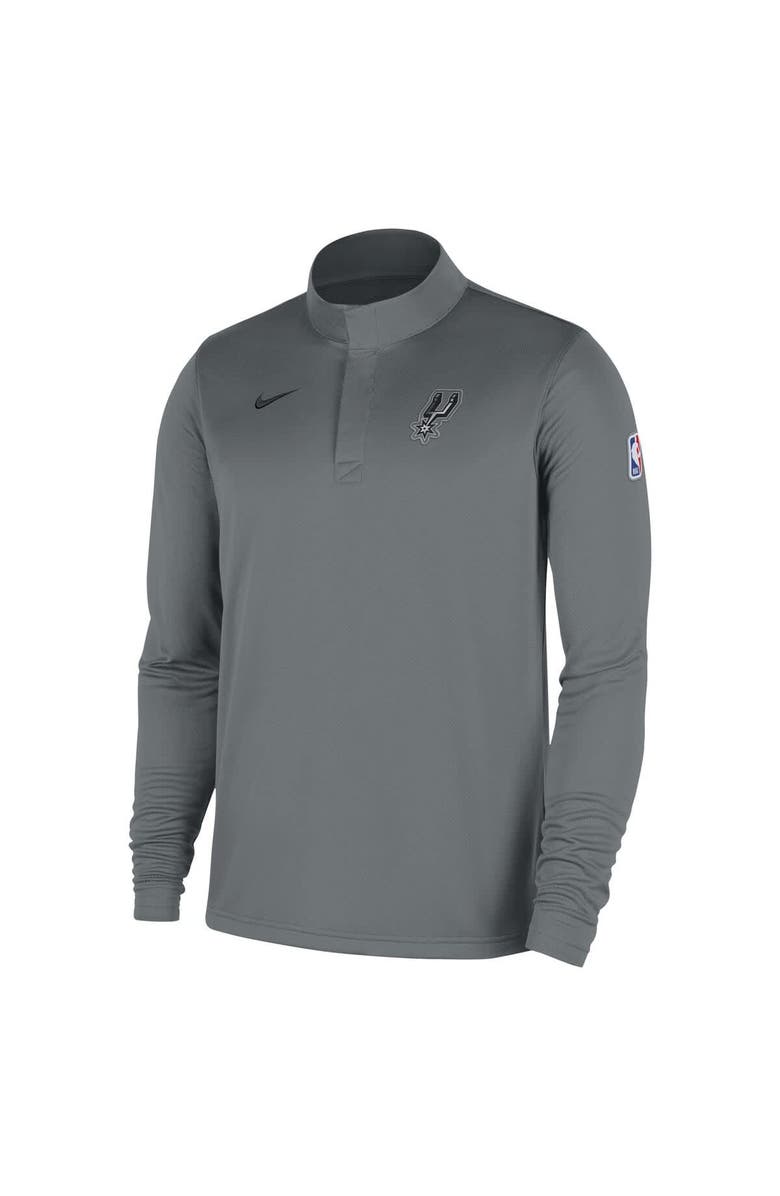 Nike Men's Nike Silver San Antonio Spurs 2025/26 Authentic Coaches Quarter-Zip Dri-Fit Top, Alternate, color, Silver