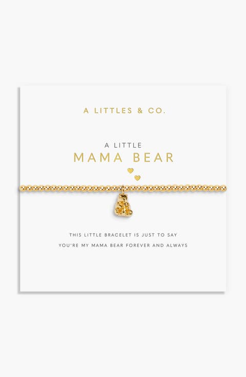A Little 'Mama Bear' Bracelet In Gold-Tone Plating