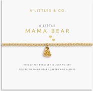 A Littles & Co A Little 'Mama Bear' Bracelet In Gold-Tone Plating