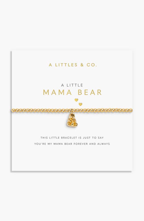 A Littles & Co. A Littles & Co A Little 'mama Bear' Bracelet In Gold-tone Plating In Gold