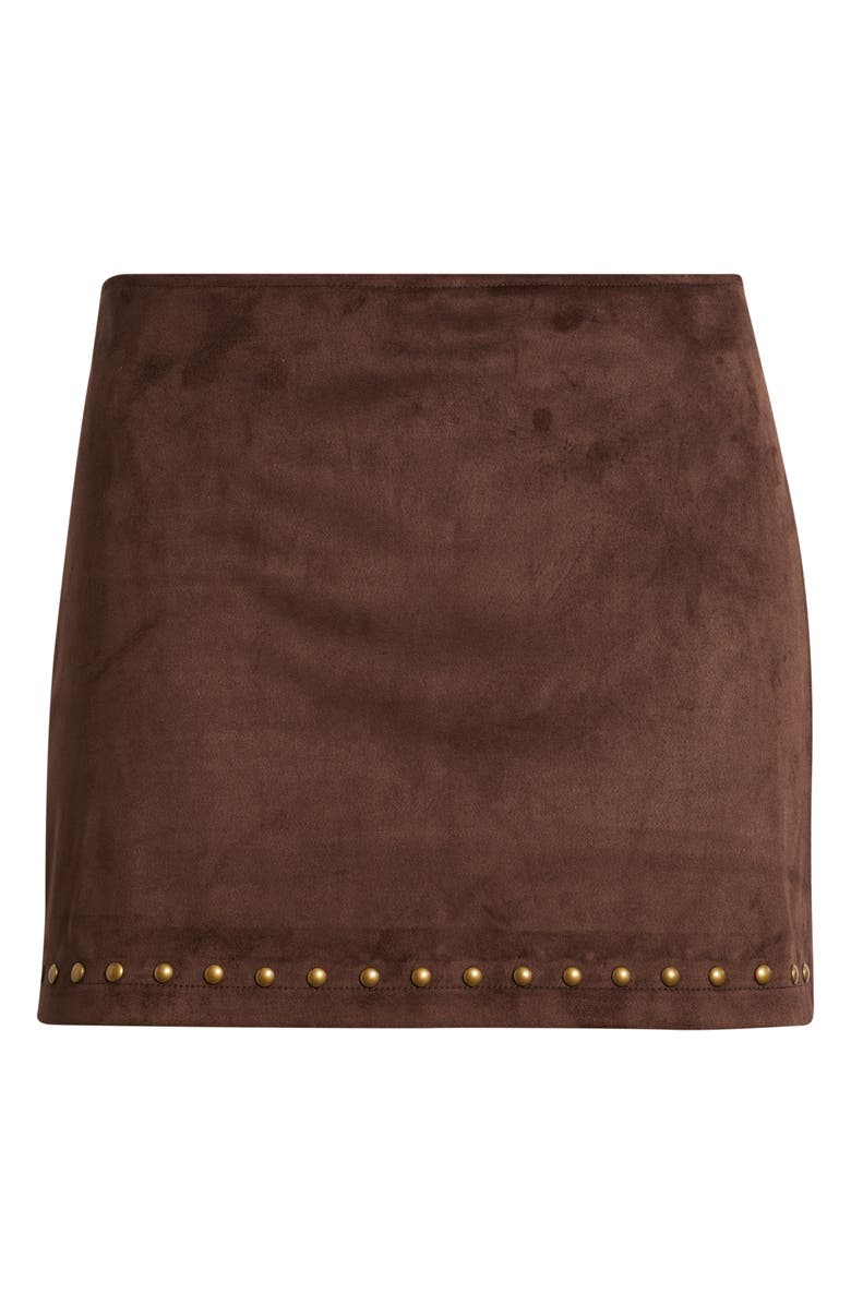 KITTENISH Faux Suede Skort, Main, color, Coffee Bean