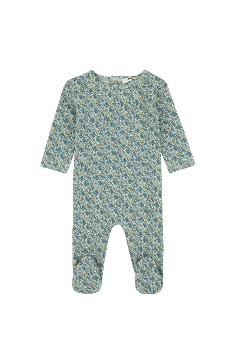 NoggiWear Boys Floral Print Footie, Main, color, Blue Floral