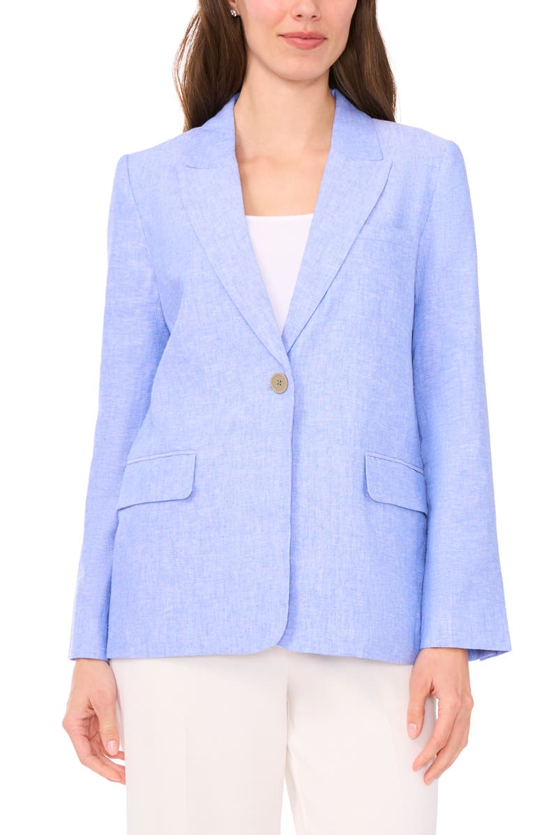Halogen<sup>®</sup> One-Button Linen Blend Blazer, Alternate, color, Ultramarine