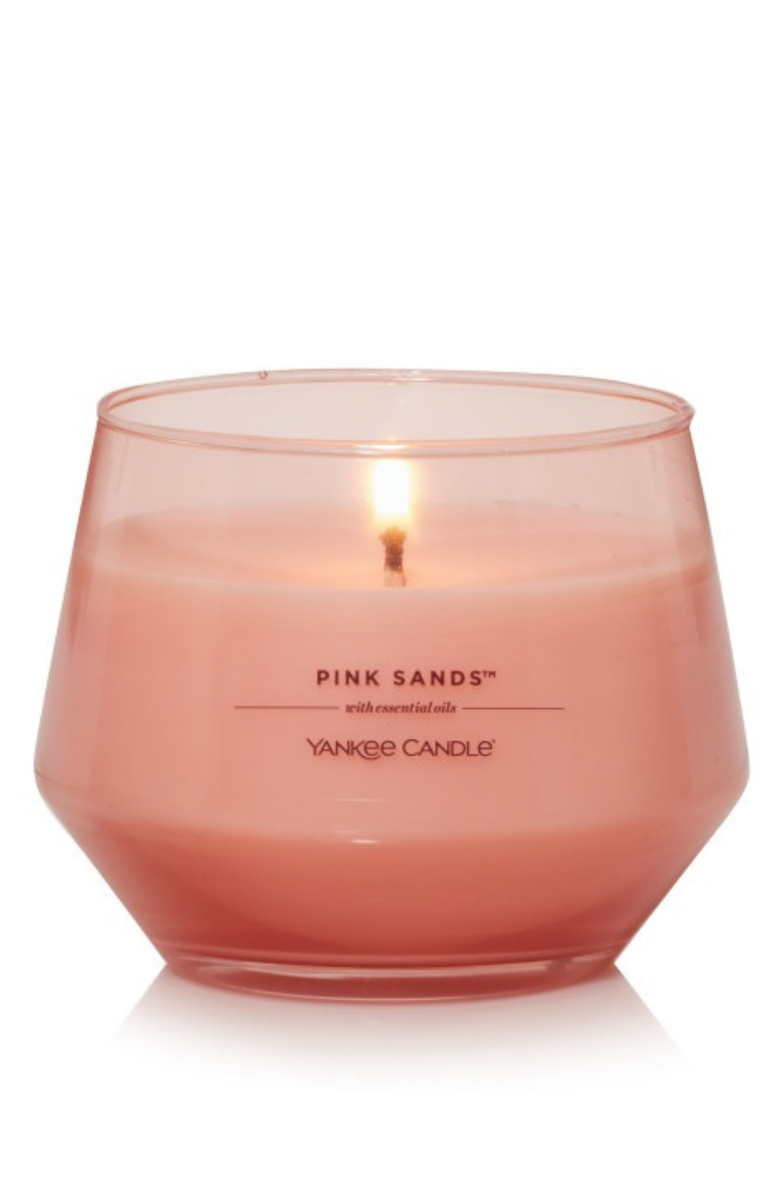 YANKEE CANDLE Pink Sands Studio Candle with Essential Oils, Set of 2, Alternate, color, Light Pink