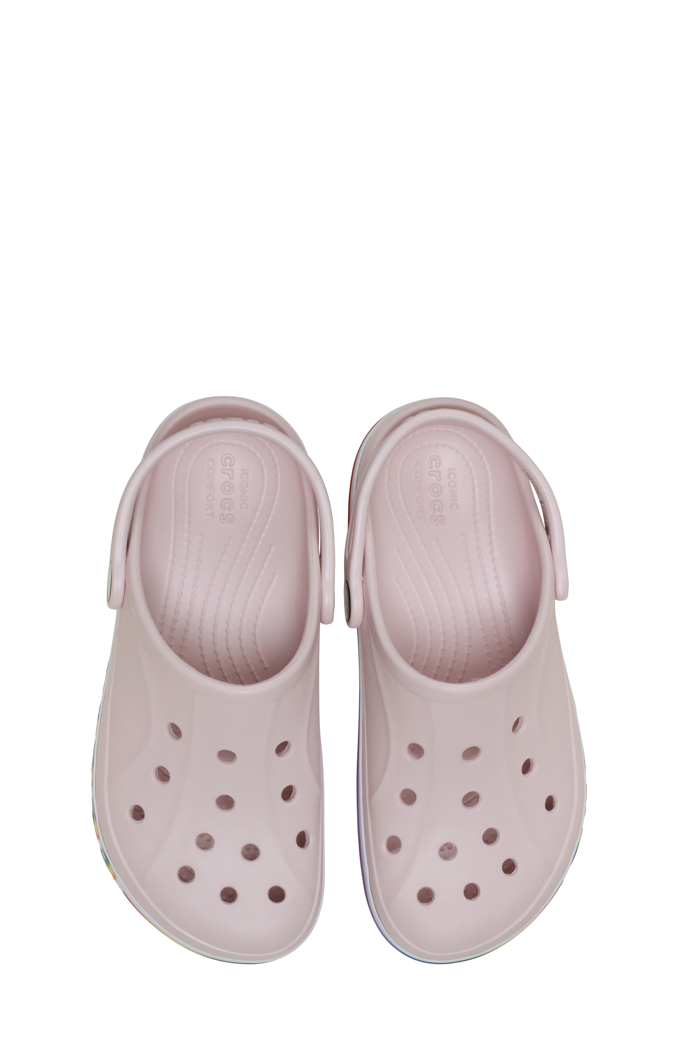 Kids' Bayaband Rainbow Band Clog, Alternate, color, BARELY PINK