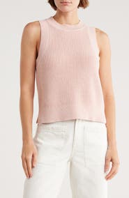 525 Demi Cotton Sleeveless Metallic Sweater