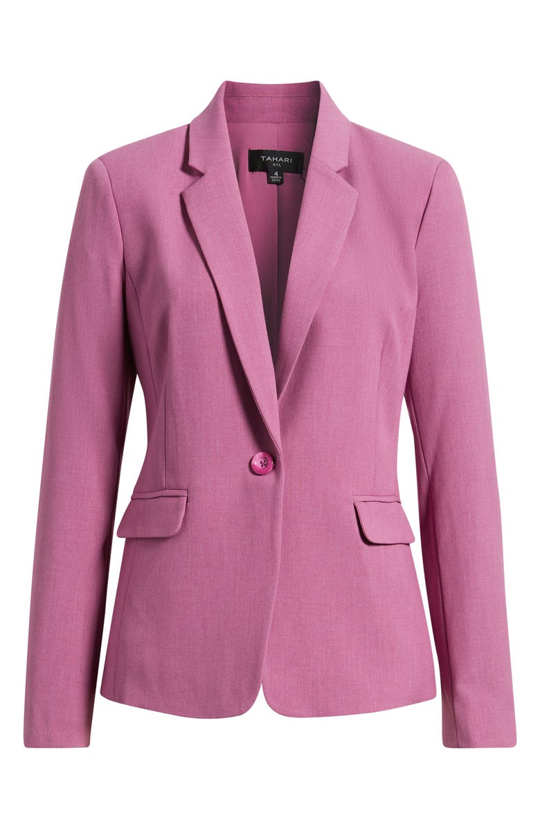 Tahari ASL One-Button Blazer, Main, color, Rosette