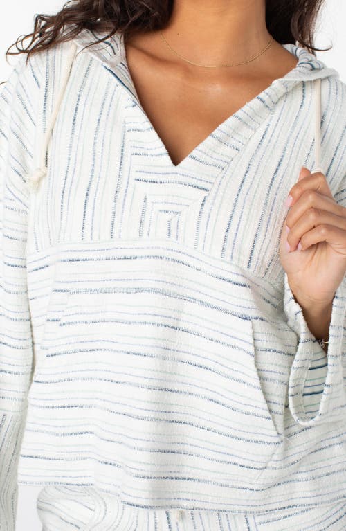 Roxy Rich Coast Stripe Hoodie In Cloud Dancer
