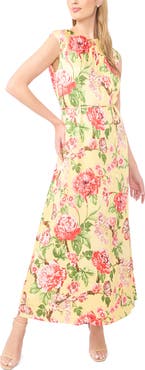Ted Baker Floral Gathered Neck Midi Dress