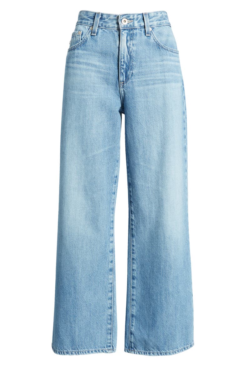 Saige High Waist Ankle Wide Leg Jeans, Alternate, color, CROSSWIND