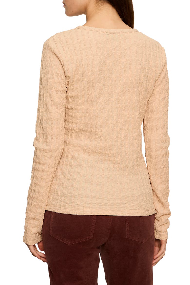 Not So Basic Texture Henley Top, Alternate, color, DRIED GOLDIE YELLOW