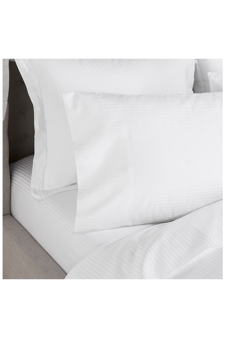 Signature Stripe Sheet Set, Alternate, color, WHITE