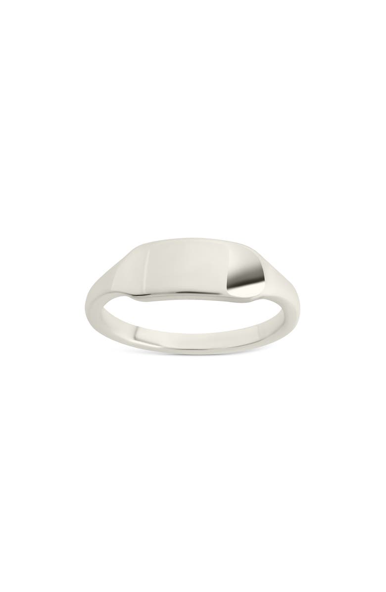 Sterling Forever Carol Polished ID Band Ring, Main, color, Silver