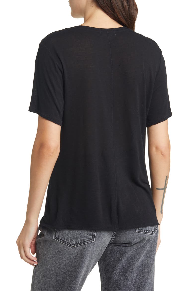 Michal Stripe T-Shirt, Alternate, color, BLACK