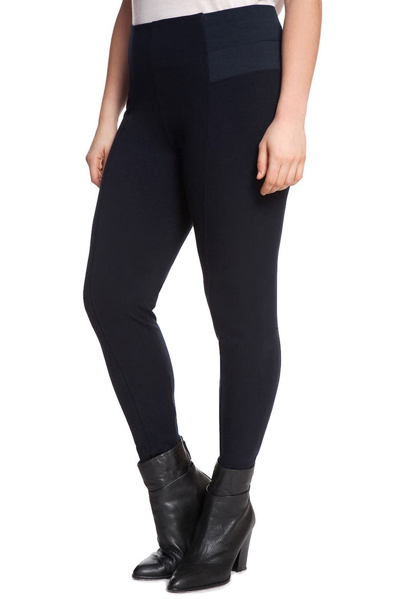 'Miracle Flawless' Paneled Leggings, Main, color, BLACK