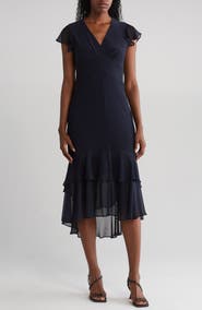 Tommy Hilfiger Mixed Media High-Low Dress