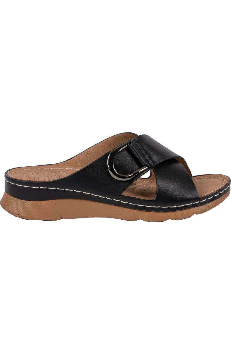 GOOD CHOICE NEW YORK Eanna Wedge Sandal, Alternate, color, Black