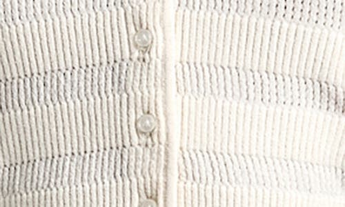 Derek Lam 10 Crosby Pointelle Cardigan In White