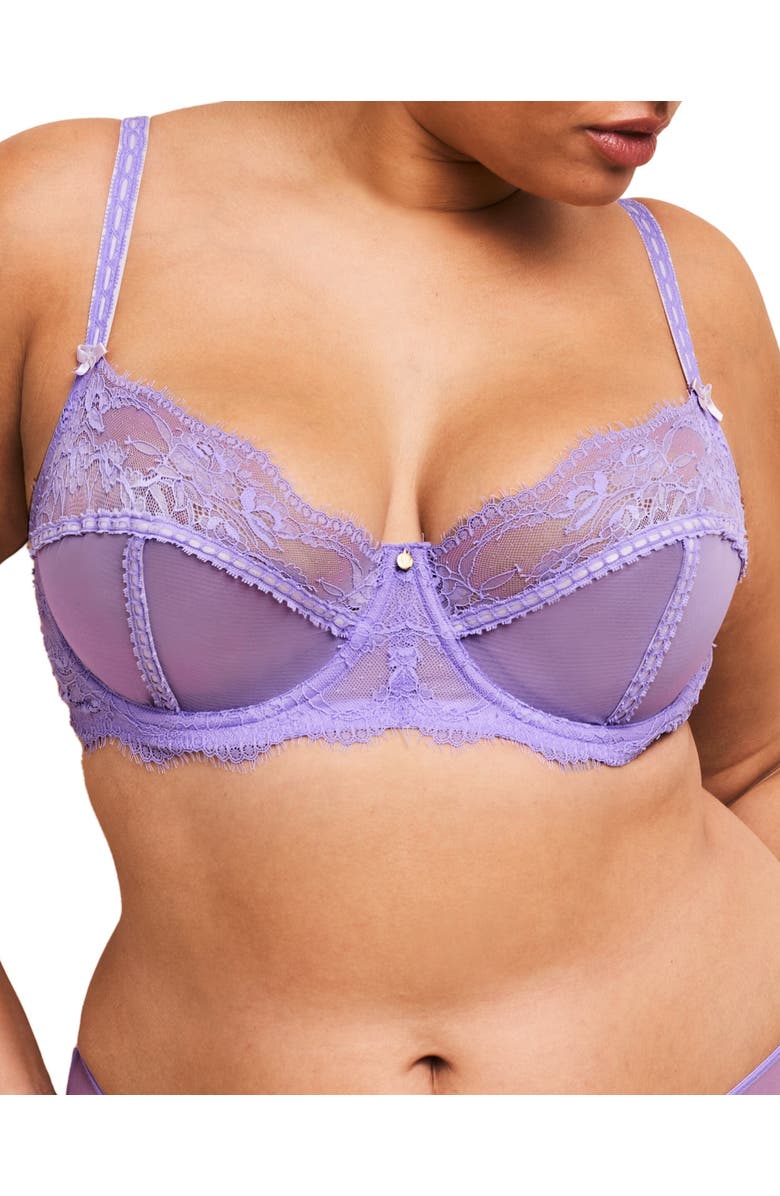 Adore Me Ela Unlined Balconette Bra, Main, color, Medium Purple