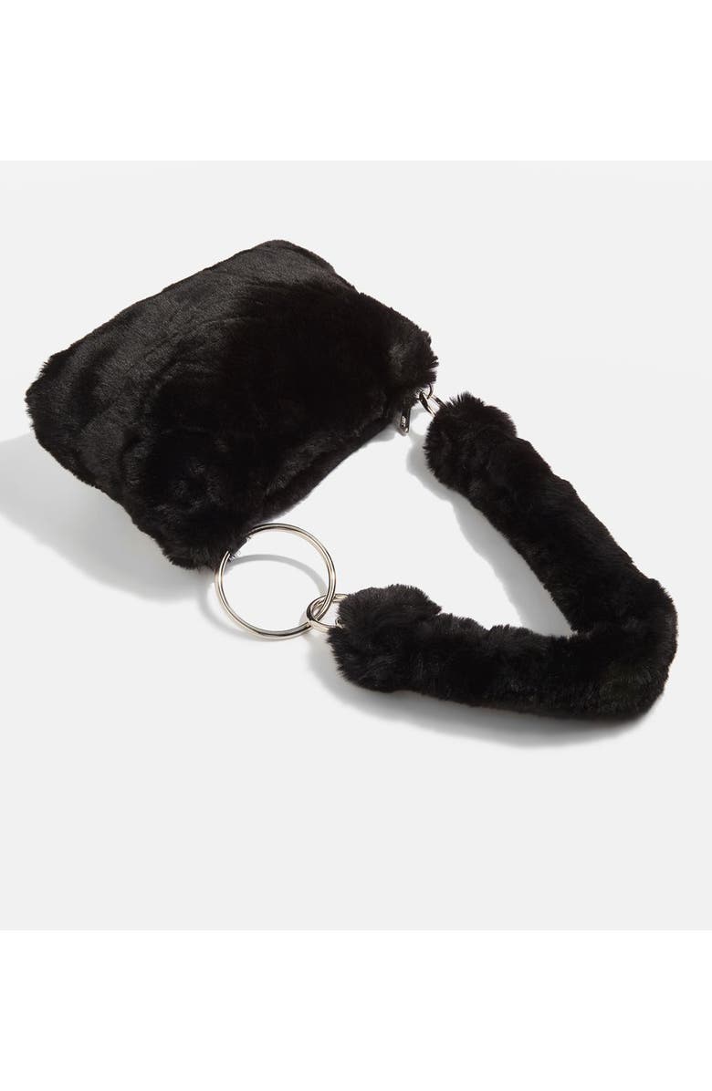 Topshop Teddy Faux Fur Shoulder Bag, Alternate, color,