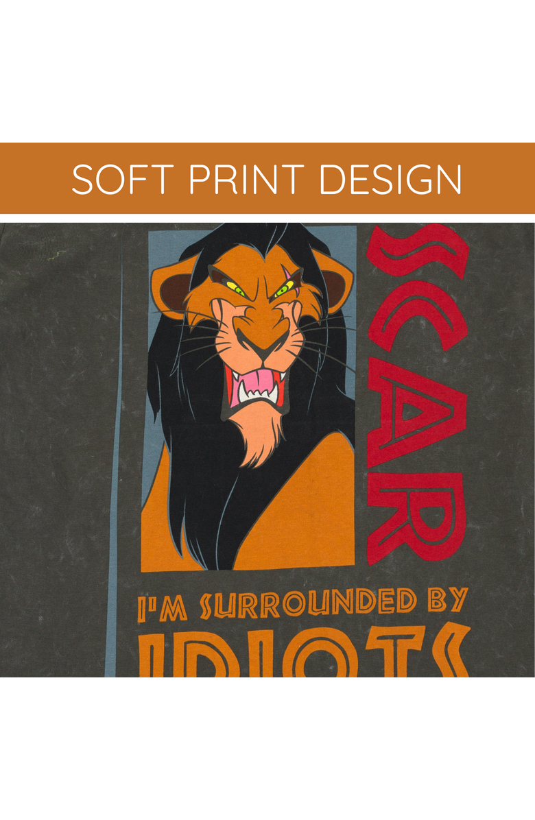 Disney Lion King Scar Short Sleeve T-Shirt, Alternate, color, Scar Charcoal
