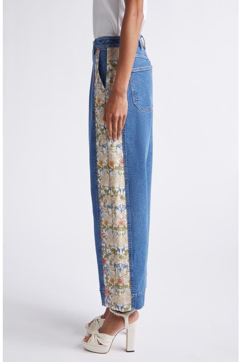 Zoe Patchwork Wide Leg Jeans, Alternate, color, SAPHIR MULTI