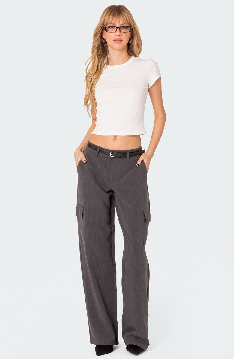 EDIKTED Faith Relaxed Straight Leg Trousers, Alternate, color, Dark-Gray