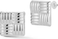 GLAZE JEWELRY Crosshatch Stud Earrings