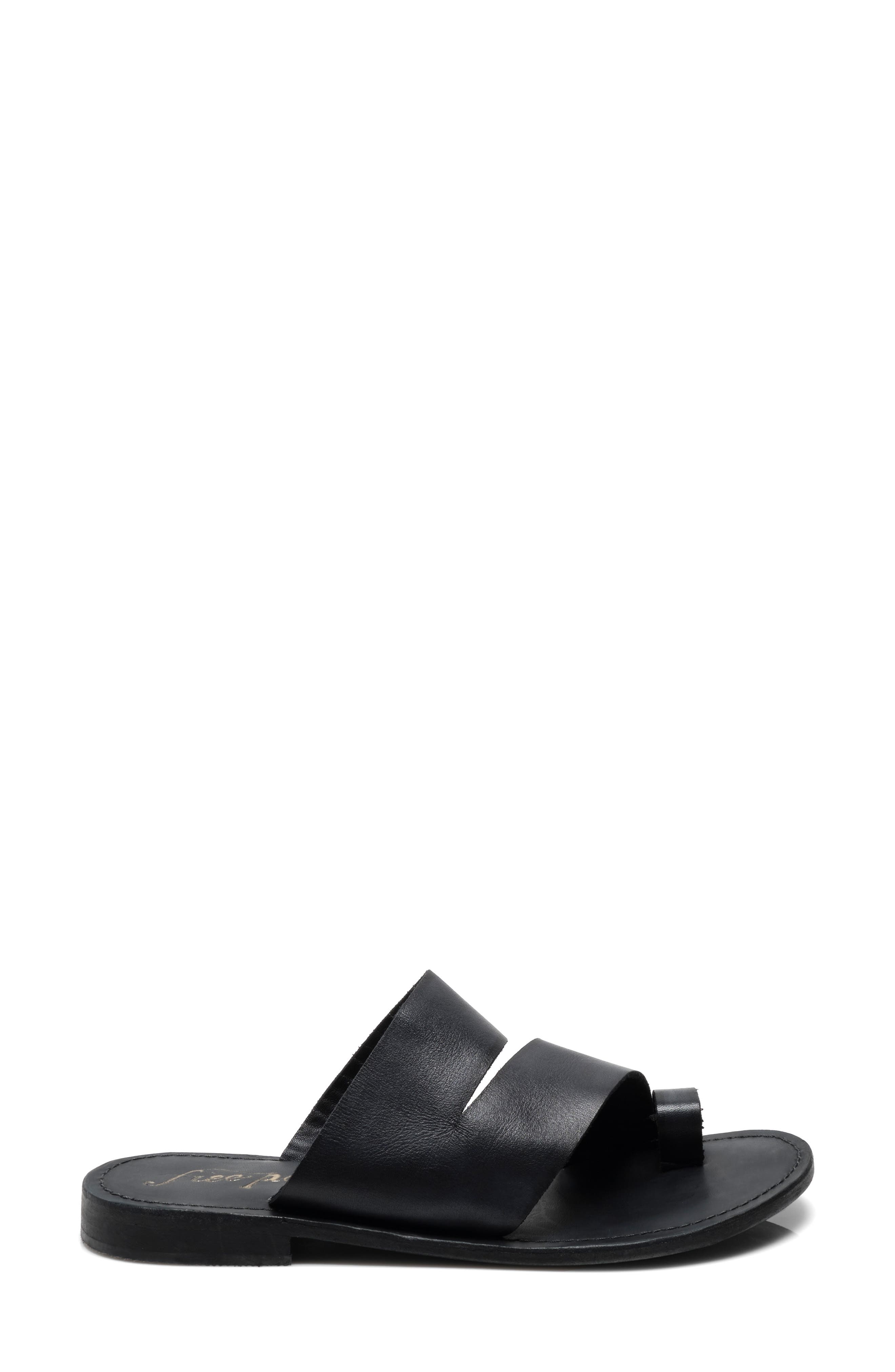 Free People Abilene Toe Loop Sandal, Alternate, color, Washed Black