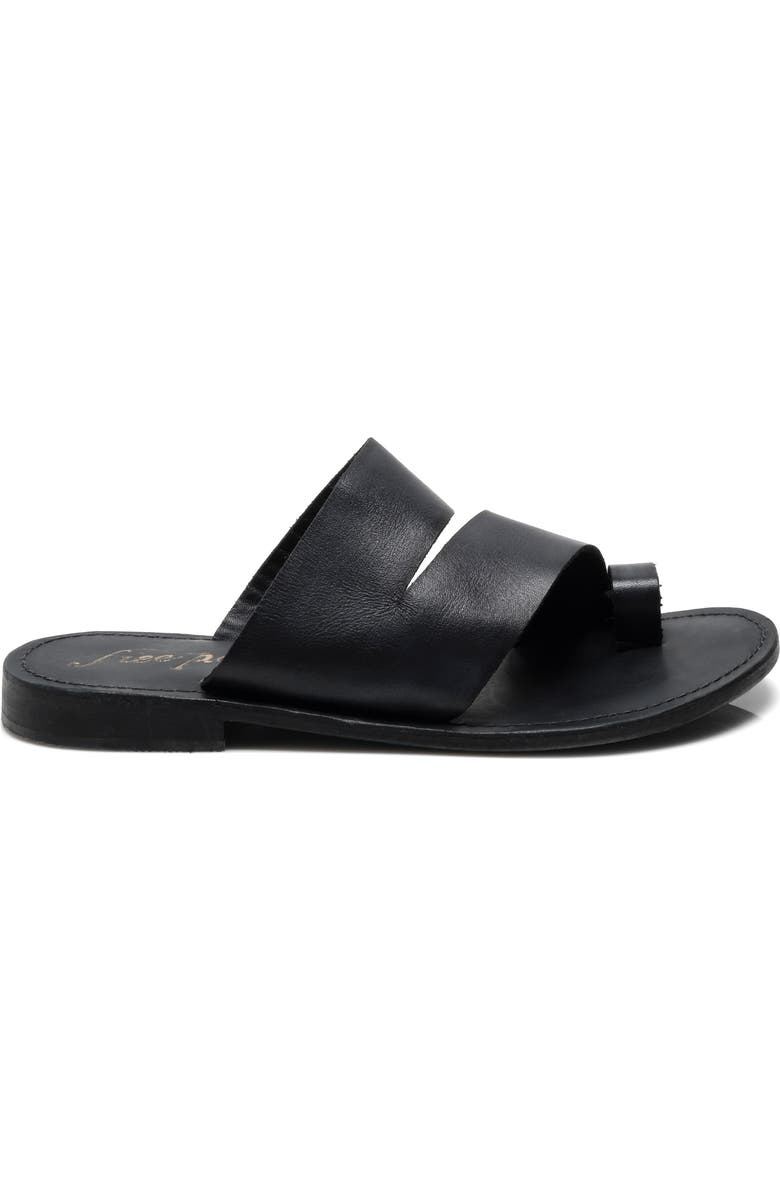 Free People Abilene Toe Loop Sandal, Alternate, color, Washed Black