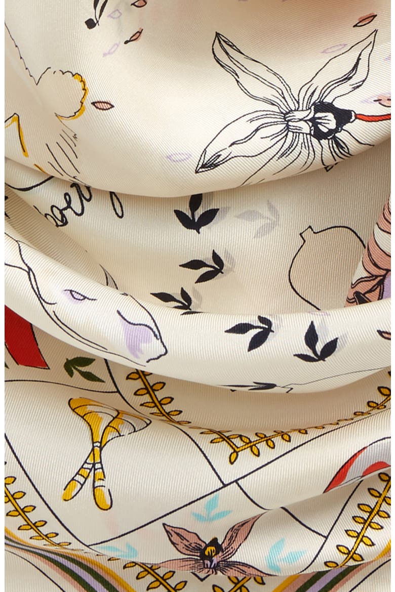 Sylvan Silk Square Scarf, Alternate, color, IVORY