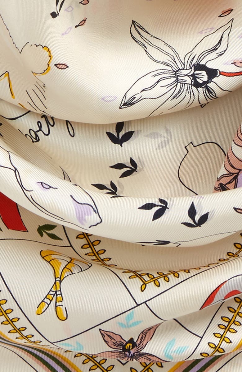 Tory Burch Sylvan Silk Square Scarf, Alternate, color,