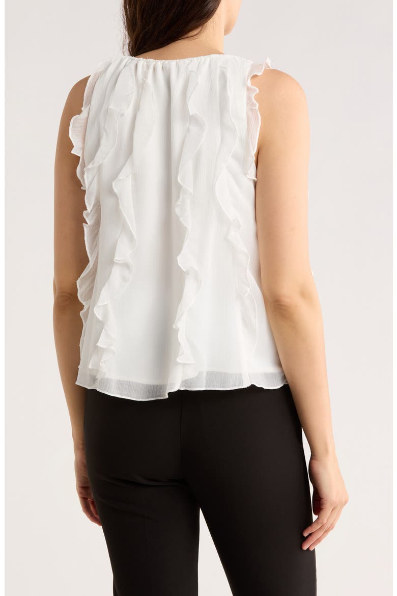Ruffle Sleeveless Top, Alternate, color, NEW IVORY