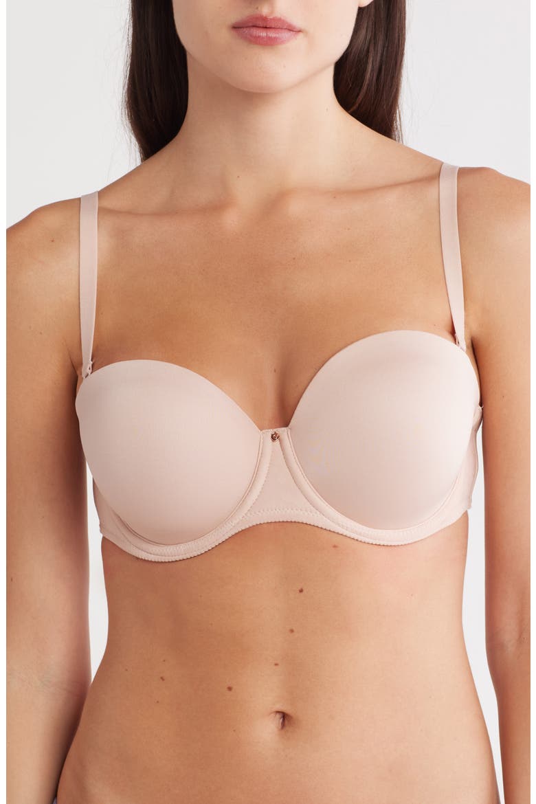 Comfort Chic Full Bust Strapless Bra, Alternate, color, ROSE
