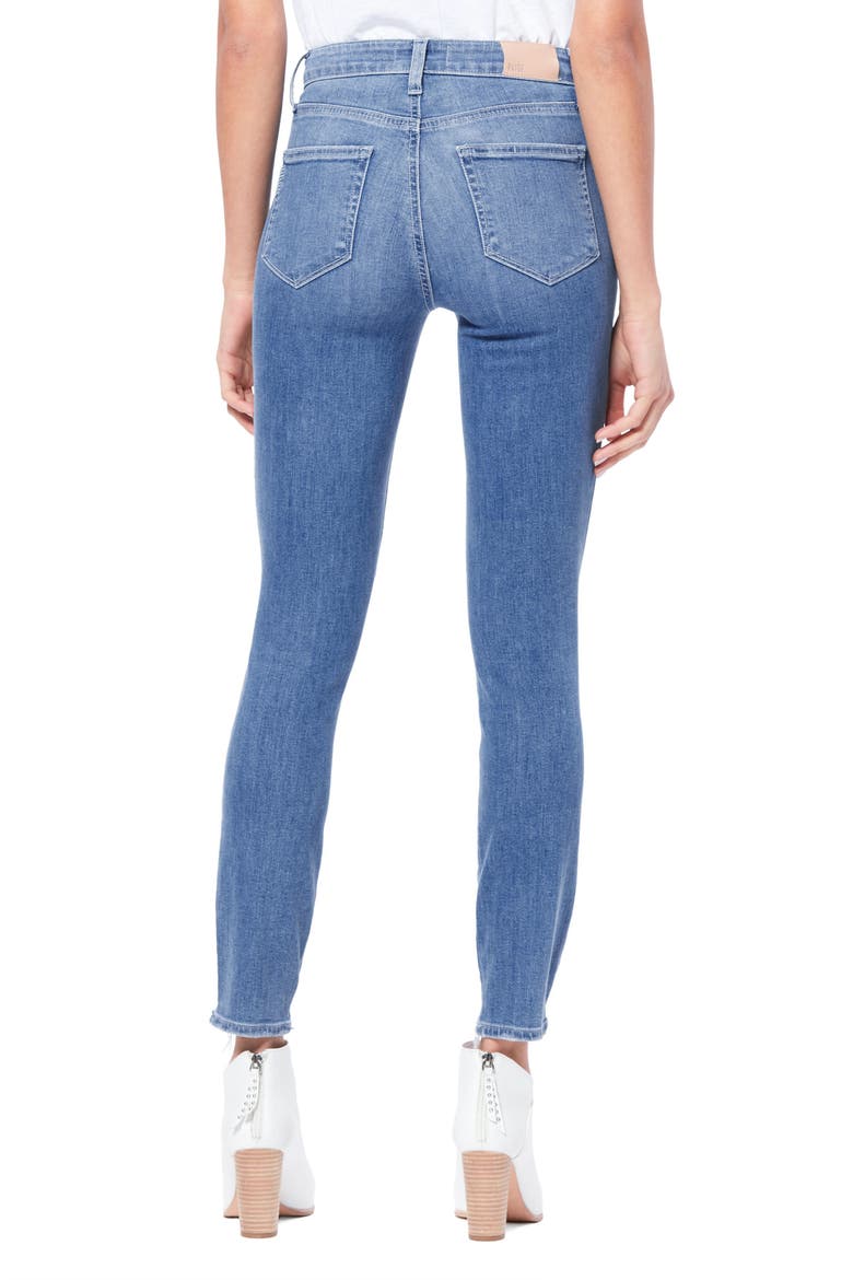Transcend Hoxton Ripped High Waist Ankle Skinny Jeans, Alternate, color, GLACIAL DESTRUCTED