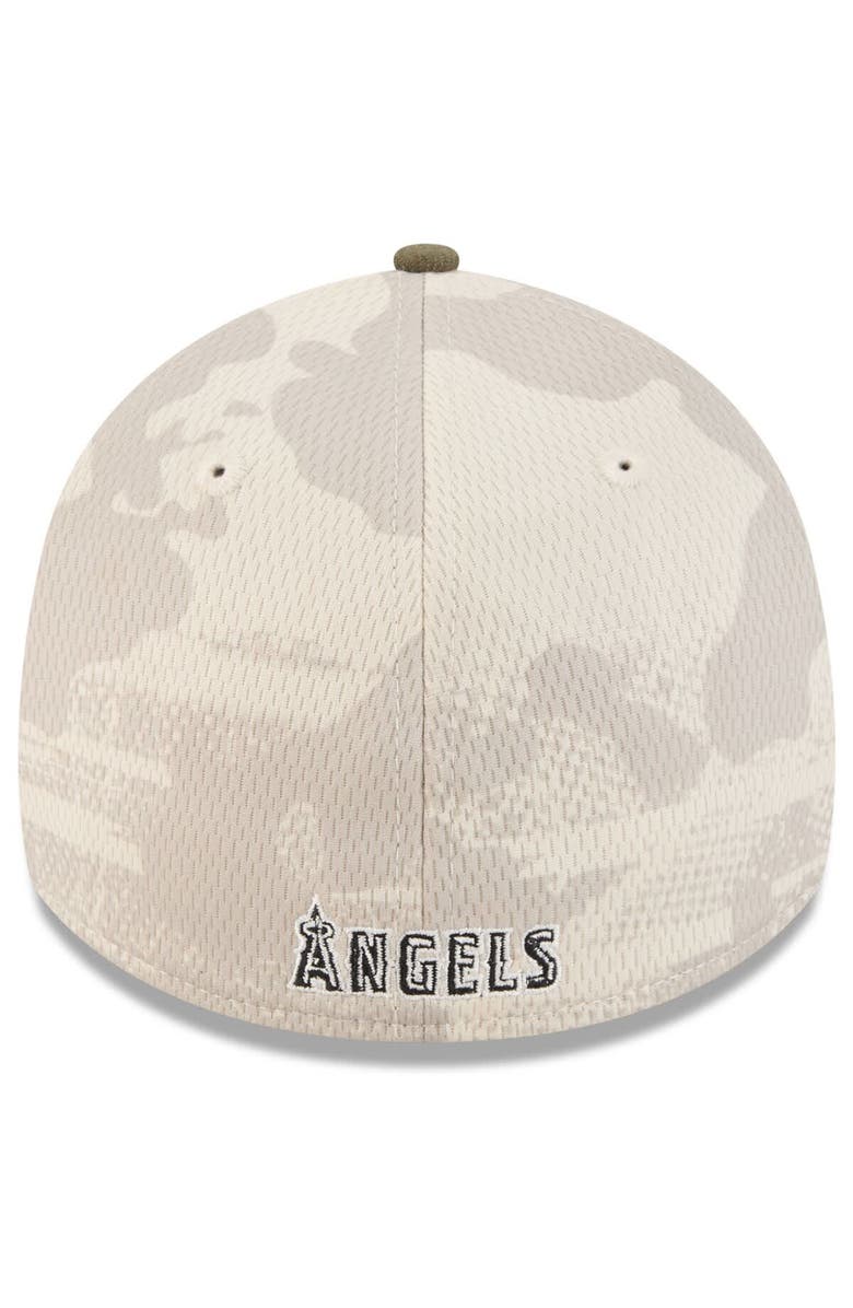 New Era Men's New Era Light Beige/Olive Los Angeles Angels 2025 Armed Forces Day 39THIRTY Flex Hat, Alternate, color, Light Beige