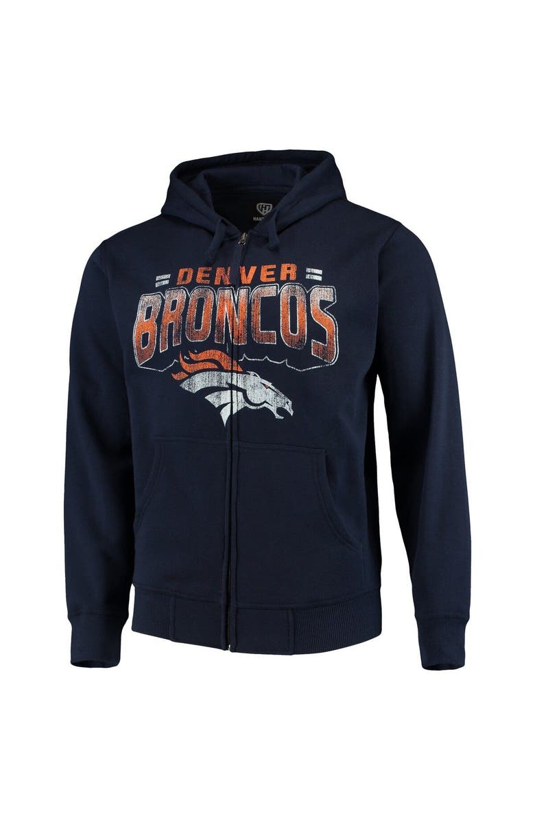 G-III SPORTS BY CARL BANKS Men's G-III Sports by Carl Banks Navy Denver Broncos Perfect Season Full-Zip Hoodie, Alternate, color, 
