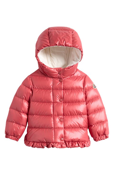 MONCLER グレーラメ　キッズ Moncler Boy's New Macaire Puffer Jacket, Size 12M-3 | Neiman