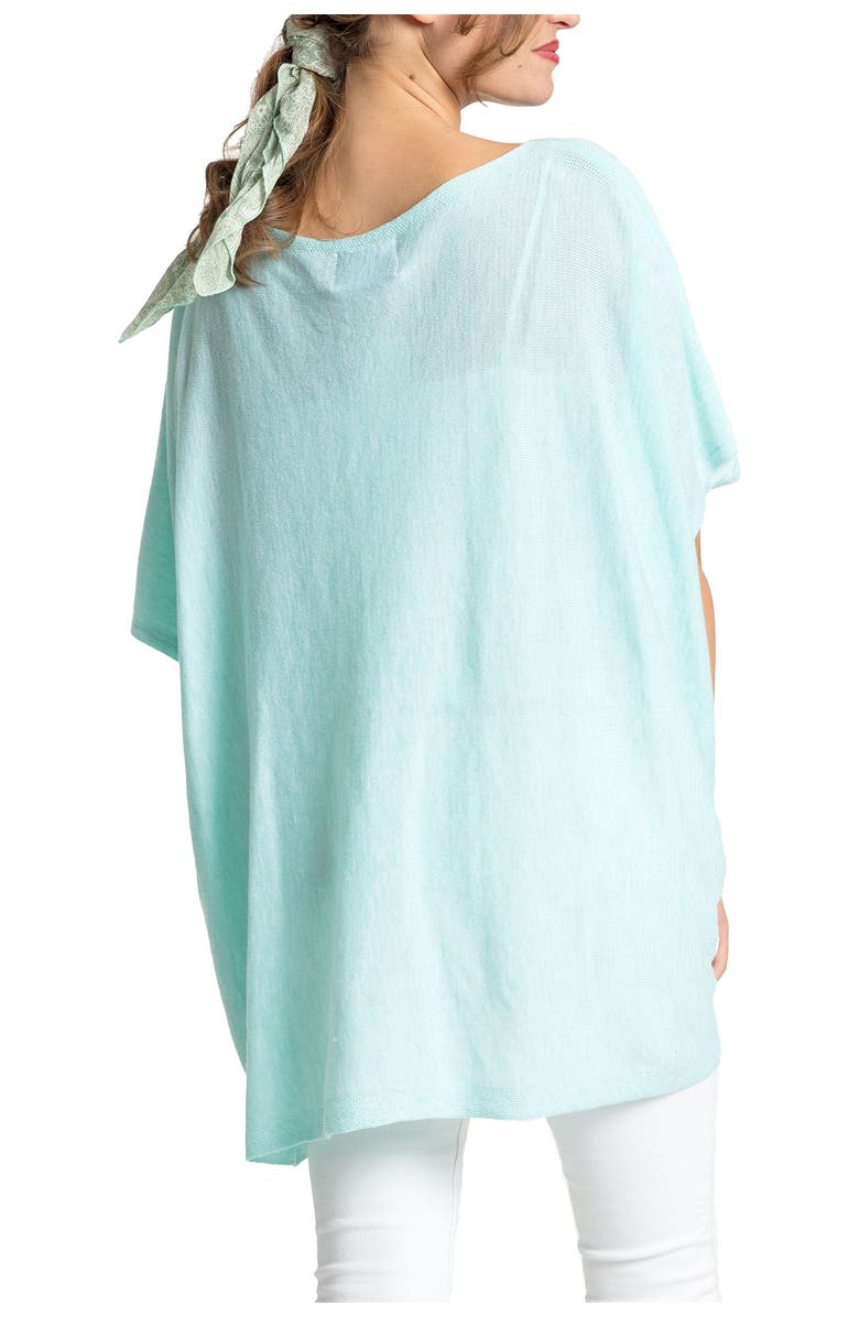 SAVE THE OCEAN Twist Front Recycled Knit Kimono, Main, color, Lt Green