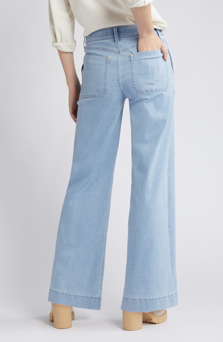Wit & Wisdom 'Ab'Solution V-Yoke High Waist Wide Leg Jeans, Alternate, color,